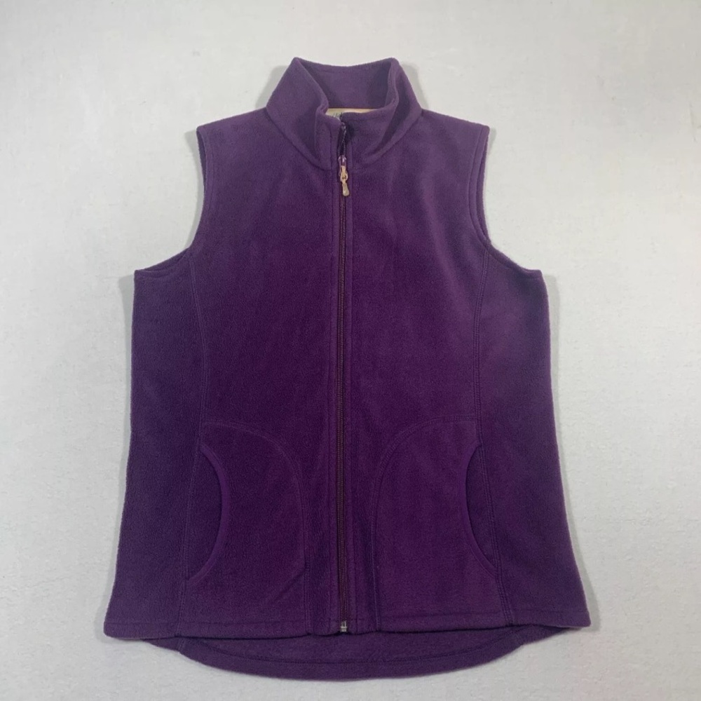 WOOLRICH Vest Womens Small Purple Buffalo Fleece Soft Zip Up Sweatshirt Ladies‎
